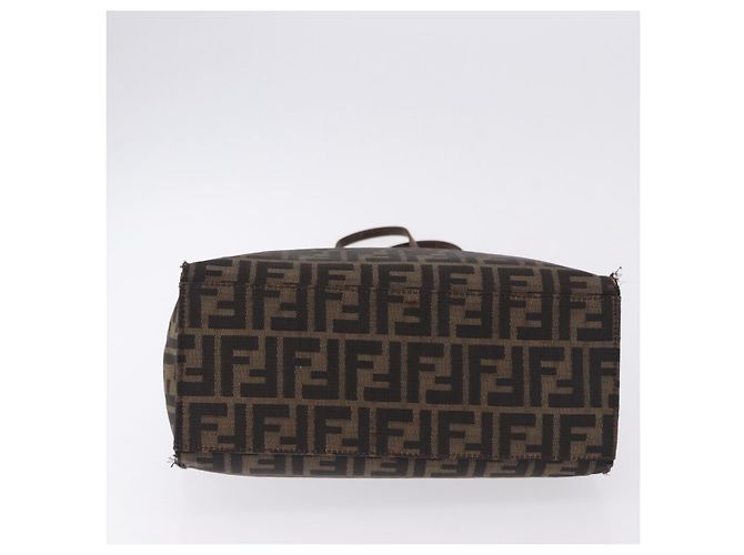 FENDI Zucca Canvas Tote Bag Brown Black - vista 9