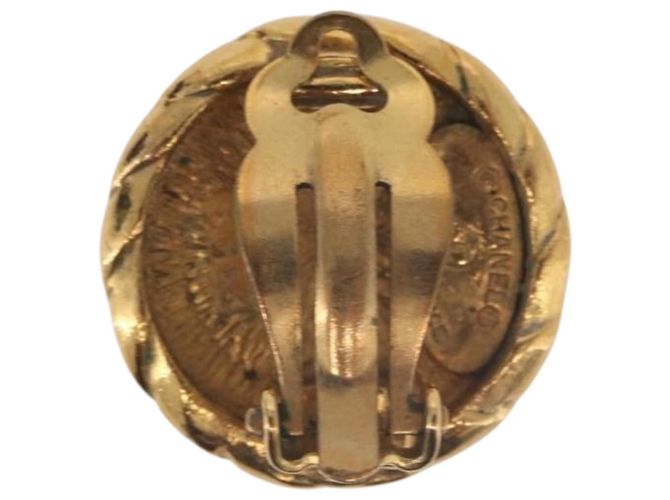 CHANEL COCO Mark Earring Metal Gold Tone CC - vista 4