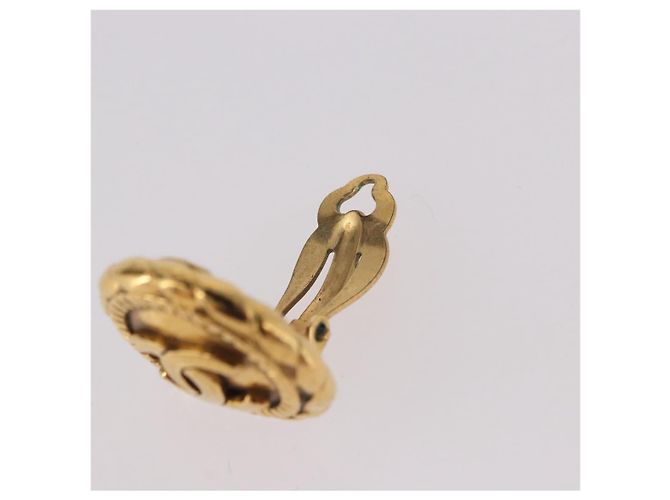 CHANEL COCO Mark Earring Metal Gold Tone CC - vista 6