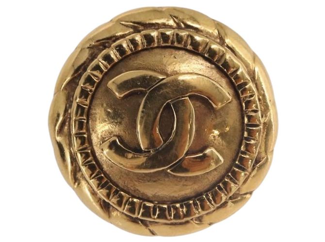 CHANEL COCO Mark Earring Metal Gold Tone CC - vista 7