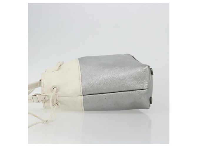 Miu Miu Shoulder Bag Leather Silver - vista 4