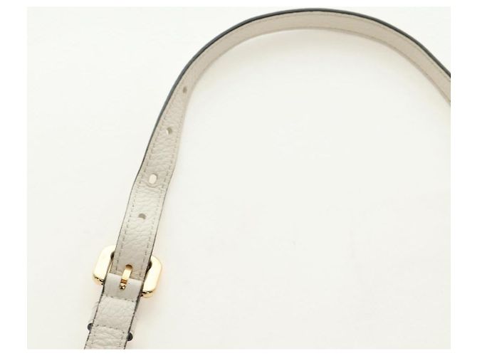 PRADA Hand Bag Vittero Dino Leather 2way White Gold - vista 18