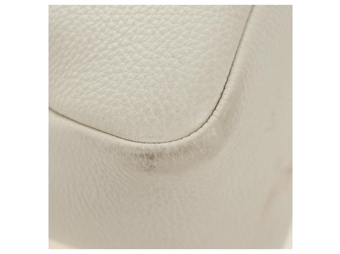 PRADA Hand Bag Vittero Dino Leather 2way White Gold - vista 20