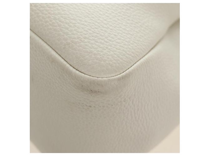 PRADA Hand Bag Vittero Dino Leather 2way White Gold - vista 21