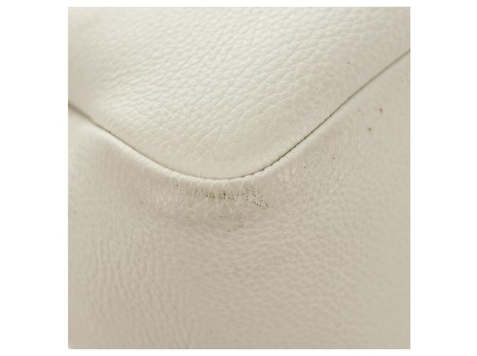 PRADA Hand Bag Vittero Dino Leather 2way White Gold - vista 22