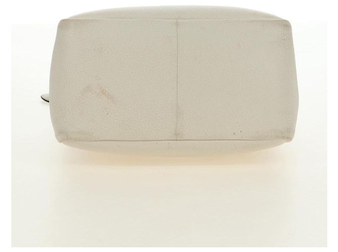 PRADA Hand Bag Vittero Dino Leather 2way White Gold - vista 9