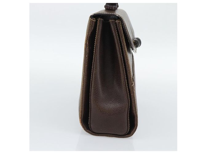 GUCCI Bamboo Hand Bag Leather Brown - vista 3