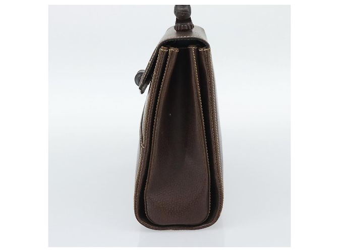 GUCCI Bamboo Hand Bag Leather Brown - vista 4