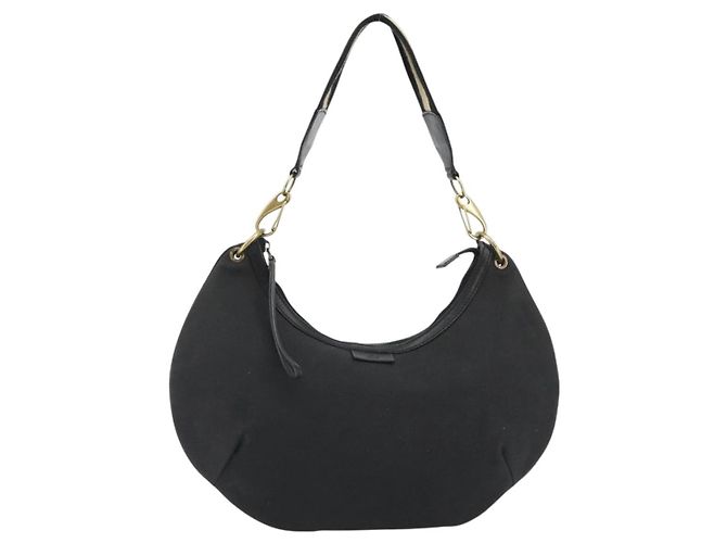 GUCCI Sherry Line Shoulder Bag Canvas Black Gold 106663 - vista 13