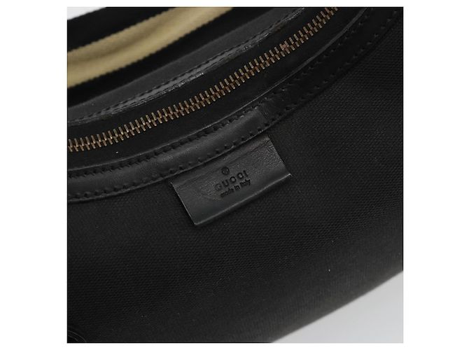 GUCCI Sherry Line Shoulder Bag Canvas Black Gold 106663 - vista 17