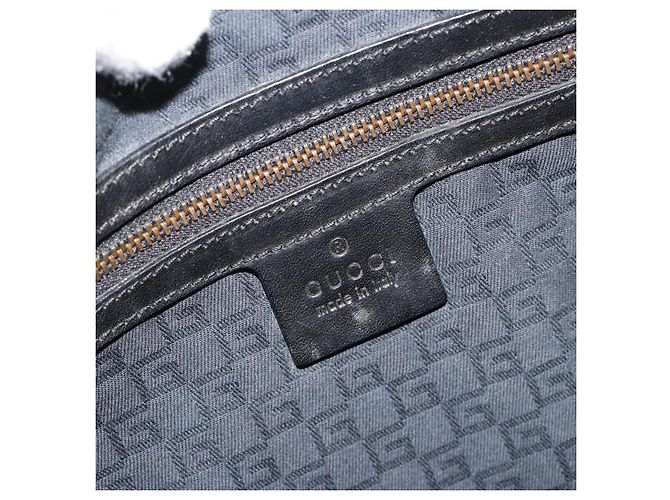 GUCCI Sherry Line Shoulder Bag Canvas Black Gold 106663 - vista 18