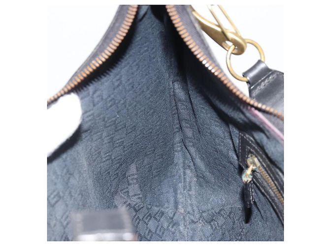 GUCCI Sherry Line Shoulder Bag Canvas Black Gold 106663 - vista 20