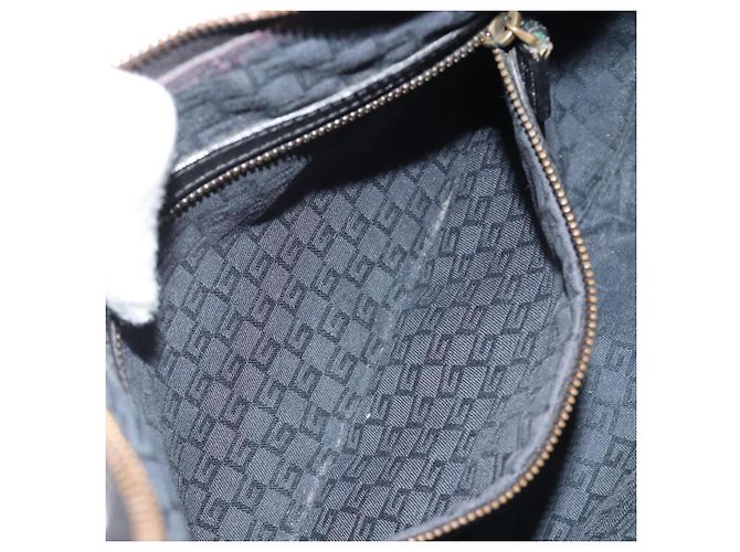 GUCCI Sherry Line Shoulder Bag Canvas Black Gold 106663 - vista 22