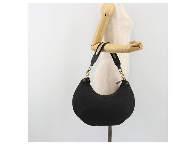 GUCCI Sherry Line Shoulder Bag Canvas Black Gold 106663 - vista 23