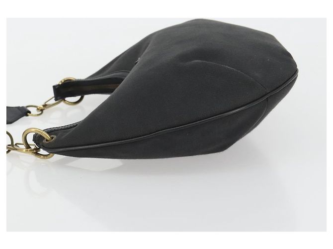 GUCCI Sherry Line Shoulder Bag Canvas Black Gold 106663 - vista 4