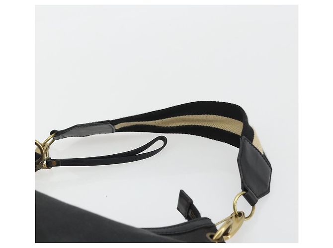 GUCCI Sherry Line Shoulder Bag Canvas Black Gold 106663 - vista 8