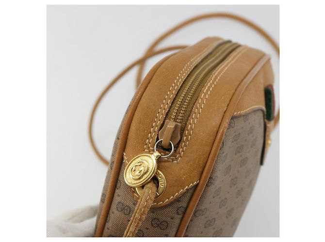GUCCI Micro GG Shoulder Bag PVC Leather Beige 156 02 066 - vista 9