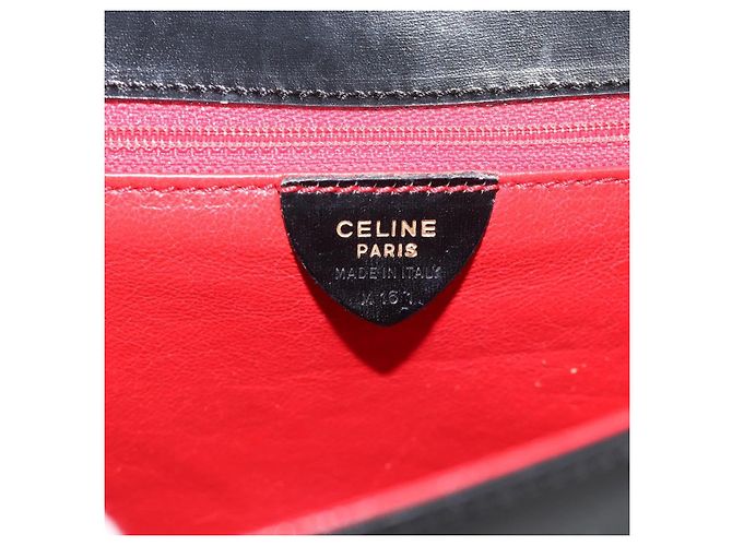 Céline CELINE Circle Shoulder Bag Leather Black Gold - vista 12