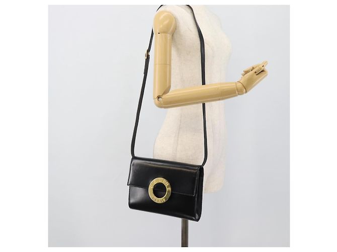 Céline CELINE Circle Shoulder Bag Leather Black Gold - vista 22