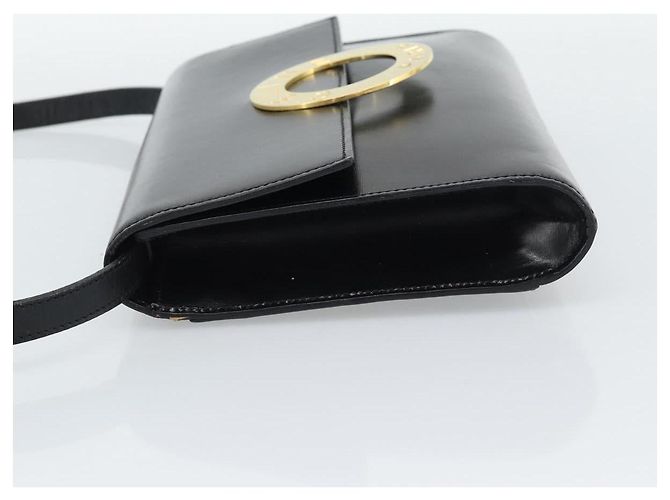 Céline CELINE Circle Shoulder Bag Leather Black Gold - vista 3