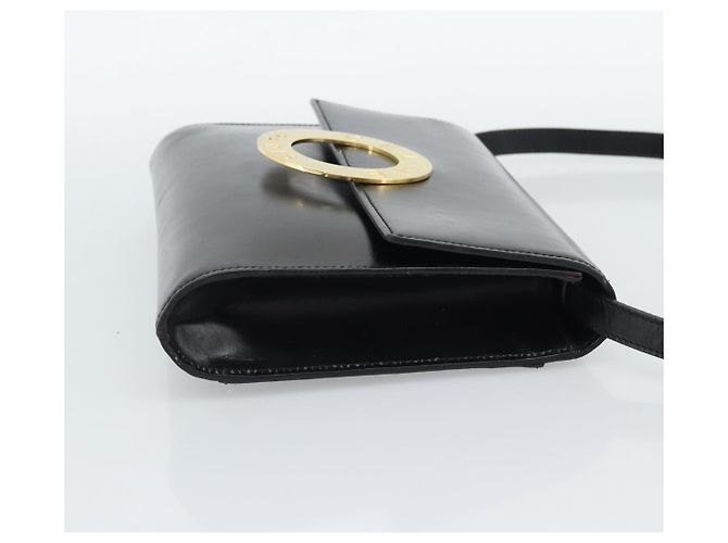 Céline CELINE Circle Shoulder Bag Leather Black Gold - vista 4