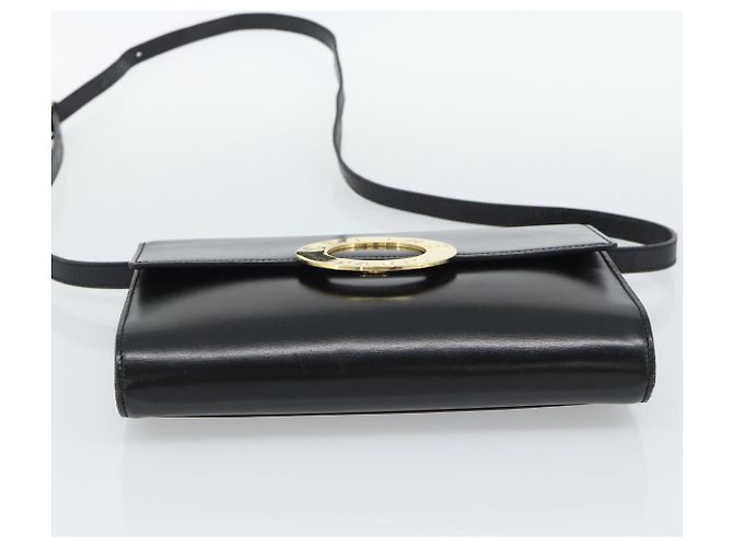 Céline CELINE Circle Shoulder Bag Leather Black Gold - vista 5