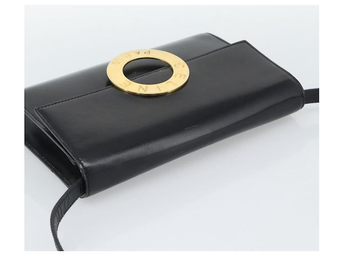 Céline CELINE Circle Shoulder Bag Leather Black Gold - vista 6