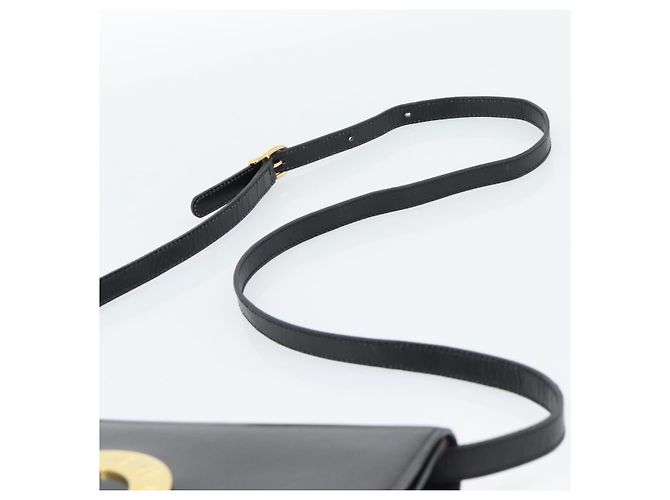 Céline CELINE Circle Shoulder Bag Leather Black Gold - vista 8
