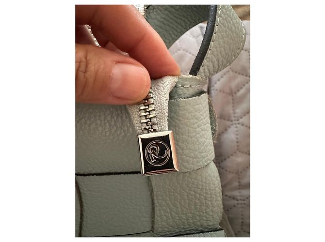 Autre Marque Borsa a tracolla Ripani in pelle intrecciata blu pallido - vista 4
