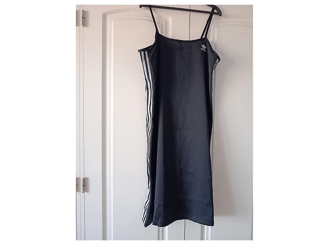 Adidas Satin Freizeitkleid Schwarz XL - Ansicht 10