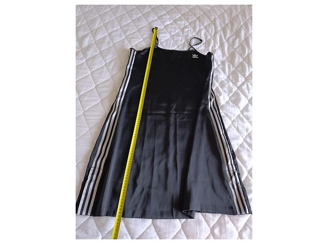 Adidas Satin Freizeitkleid Schwarz XL - Ansicht 8