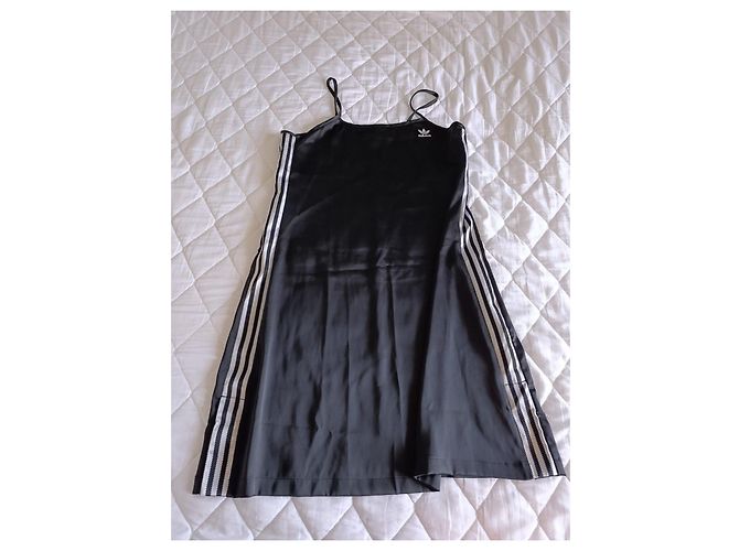 Adidas Satin Freizeitkleid Schwarz XL - Ansicht 9