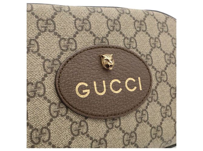 Borsa GUCCI Neo GG Supreme Marrone Rosso Beige Verde Giallo - vista 10