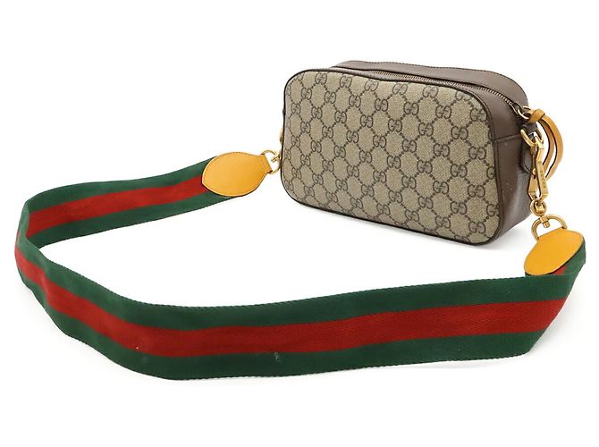 Borsa GUCCI Neo GG Supreme Marrone Rosso Beige Verde Giallo - vista 3