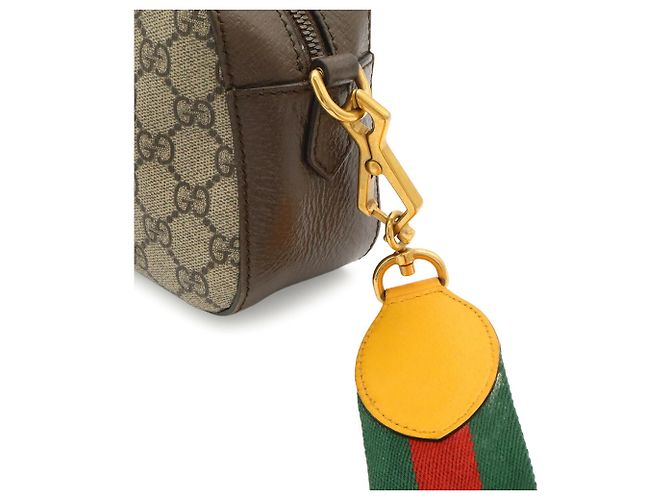 Borsa GUCCI Neo GG Supreme Marrone Rosso Beige Verde Giallo - vista 5
