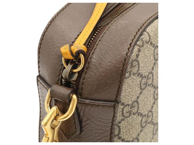 Borsa GUCCI Neo GG Supreme Marrone Rosso Beige Verde Giallo - vista 7