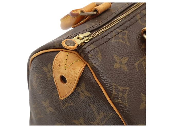 Borsa Louis Vuitton Monogram Speedy 25 Marrone Monogramma - vista 6