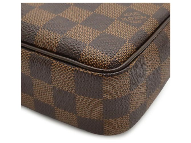 Louis Vuitton Damier Pochette Billet Macau Clutch Marrone Damier ebene - vista 4