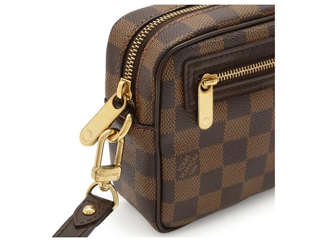 Louis Vuitton Damier Pochette Billet Macau Clutch Marrone Damier ebene - vista 5