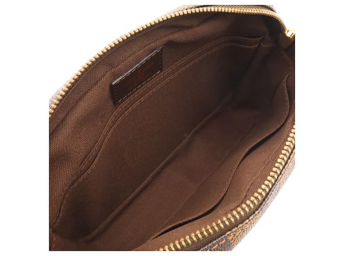 Louis Vuitton Damier Pochette Billet Macau Clutch Marrone Damier ebene - vista 7