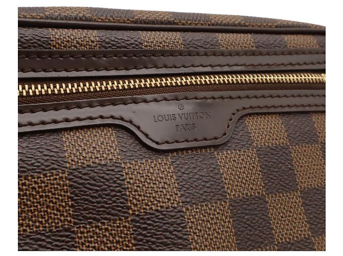 Louis Vuitton Damier Pochette Billet Macau Clutch Marrone Damier ebene - vista 9