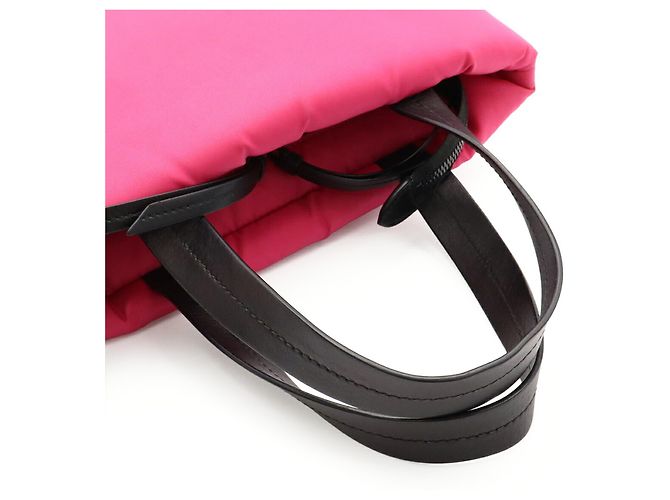 Borsa tote Prada Tessuto Soft Nero Rosa - vista 5