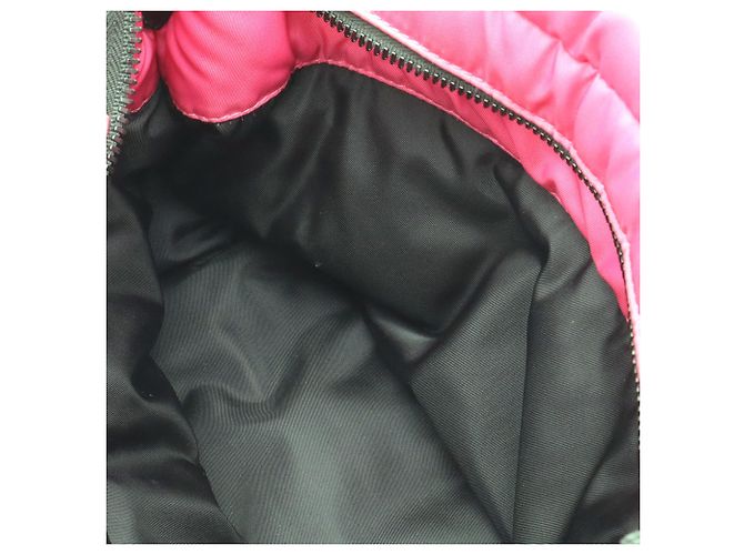 Borsa tote Prada Tessuto Soft Nero Rosa - vista 8