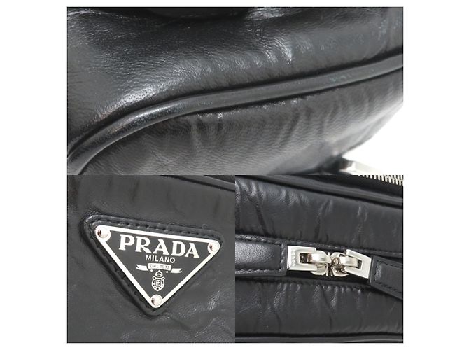 Borsa a tracolla Prada in pelle Nappa Nero - vista 9