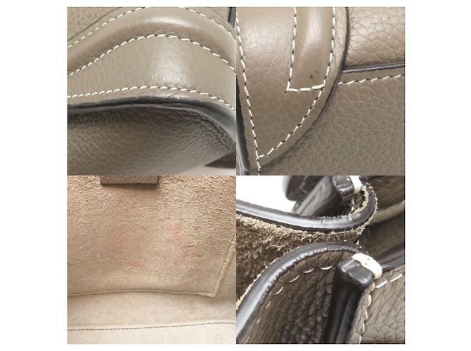 Céline Borsa a mano Celine Luggage Nano Shopper da donna Grigio - vista 10