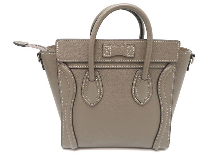 Céline Borsa a mano Celine Luggage Nano Shopper da donna Grigio - vista 2