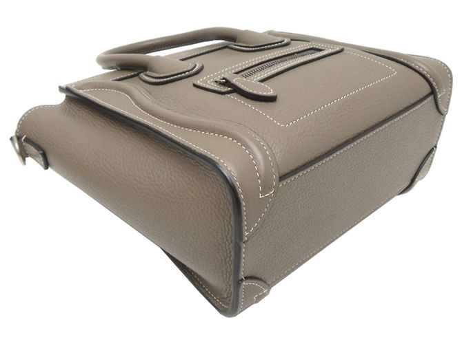 Céline Borsa a mano Celine Luggage Nano Shopper da donna Grigio - vista 3