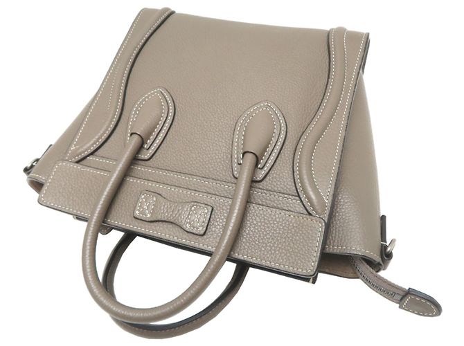 Céline Borsa a mano Celine Luggage Nano Shopper da donna Grigio - vista 4