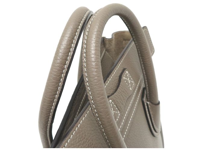Céline Borsa a mano Celine Luggage Nano Shopper da donna Grigio - vista 5