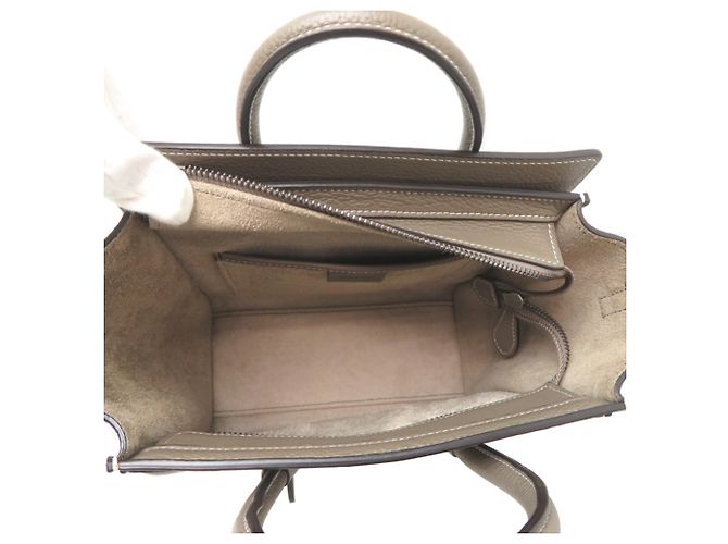 Céline Borsa a mano Celine Luggage Nano Shopper da donna Grigio - vista 6